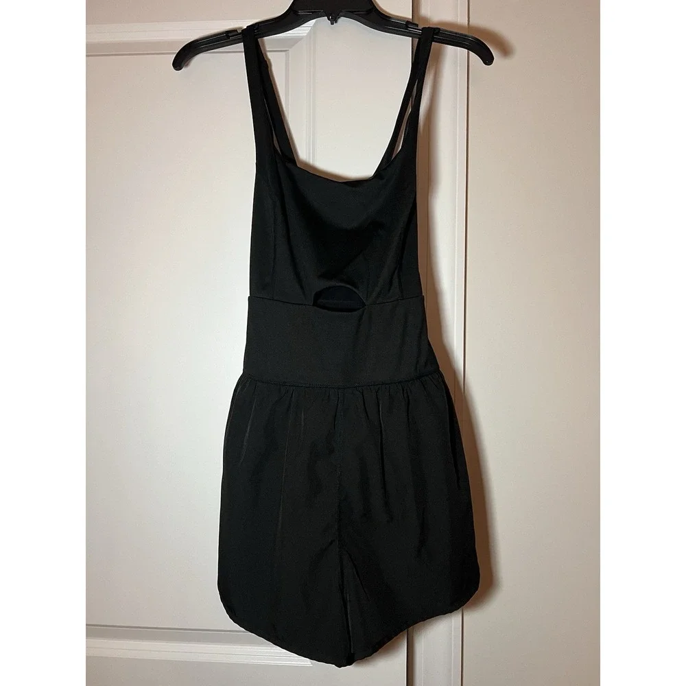 Women's Black Athletic Pickleball Tennis Dress Large Built In‎ Shorts Athletic